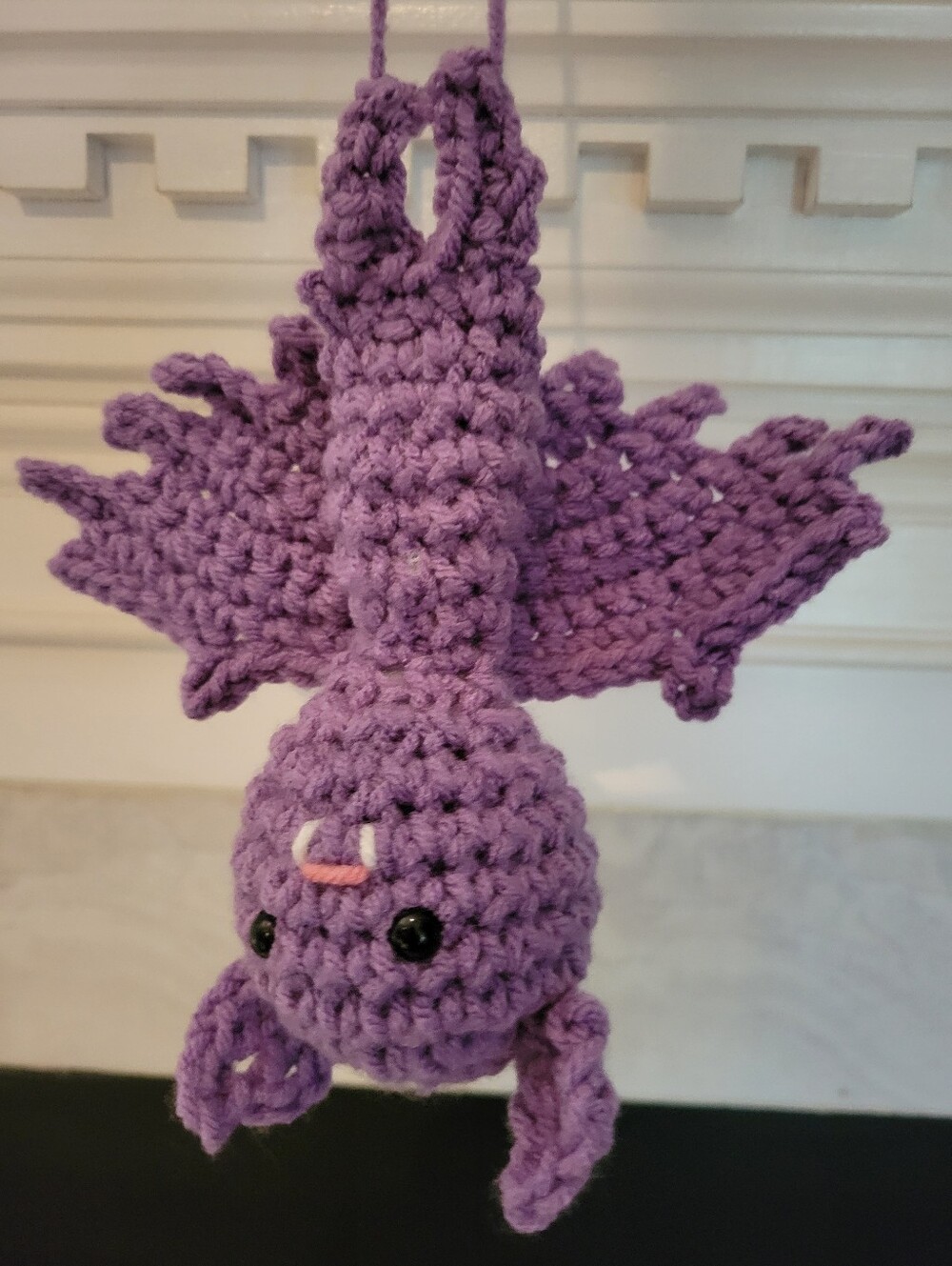 Halloween Purple Bat Dangler Spooky Sweet Decoration Ornament Car House Fall